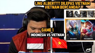 MATCH PEMBUKAAN TIMNAS MLBB LING ALBERTTT DILEPAS! - Indonesia VS Vietnam Game 1