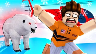 Kena Kejar Dengan Beruang Kutub Di Antartica!!! [Helicopter [Story] 🚁] (Roblox Malaysia)