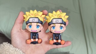 I painted two little Narutos in one go.