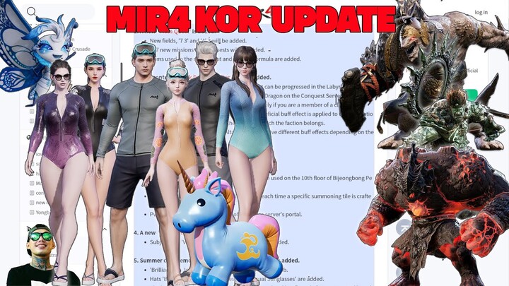 MIR4 KOR UPDATE SUMMER OUTFIT | NEW BOSS | NEW MOUNT | NEW OUTFIT