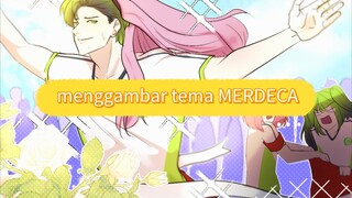 menggambar tema MERDECA