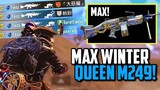 MAXED WINTER QUEEN M249 SKIN & CLUTCHED AGAINST SQUADS! | PUBG Mobile