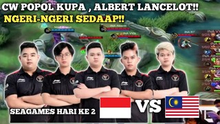 INDONESIA VS MALAYSIA!! CW POPOL KUPA,ALBERT LANCELOT!! GILA NGERI NGERI SEDAAP! SEAGAMES HARI KE 2
