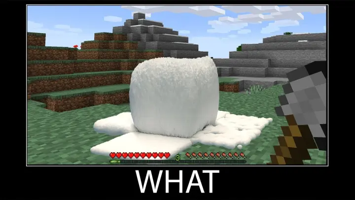 Minecraft wait what meme part 42 realistic minecraft snow