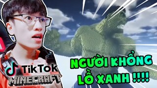 HÙNG AKIRA XEM TIK TOK MINECRAFT | NGƯỜI  KHỔNG LỒ XANH KHÔNG THỂ TIN ĐƯỢC VÀ HEROBRINE ĐI MINE