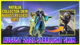 August 2021 Lou Yi Starlight Skin & Natalia Collector Skin Release Date August Update | MLBB