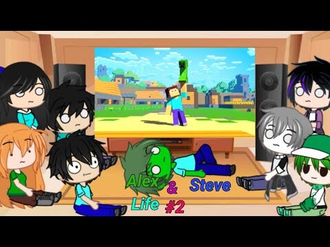 Monster School react to Alex & Steve Life #2