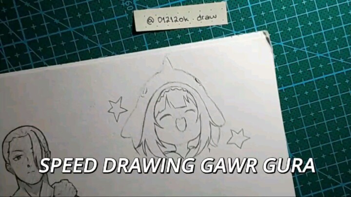 Drawing Gawr Gura | Speed-up version || Hololive
