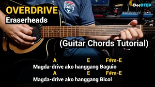 Overdrive - Eraserheads (1995) Easy Guitar Chords Tutorial with Lyrics Part 1 SHORTS REELS