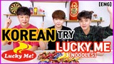 [REACT] Koreans Try Lucky Me Instant Noodles # 42 (ENG SUB)