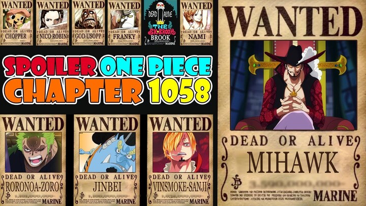 SPOILER ONE PIECE 1058, Harga Bounty Zoro Terbesar Ke 2 Setelah Luffy, Terungkap Harga Bounty Mihawk