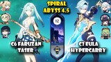 C6 Faruzan Taser and C3 Eula Hypercarry | 4.5 Spiral Abyss Floor 12 | Genshin Impact