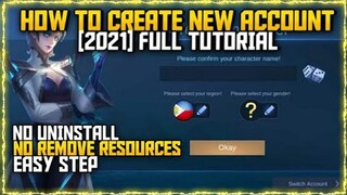 HOW TO CREATE NEW ACCOUNT [2021] FULL TUTORIAL - MOBILE LEGENDS BANG BANG