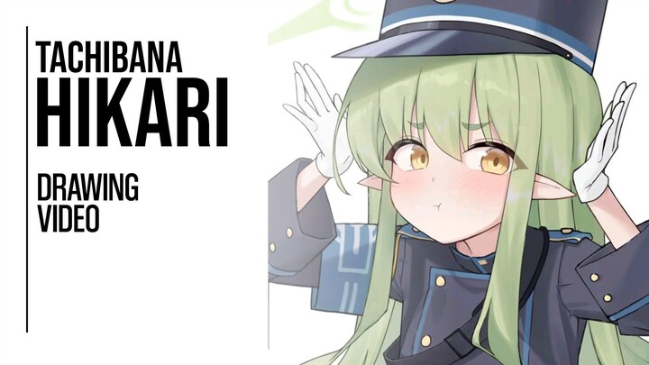 Drawing Si Lucu Rambut Hijau dari Blue Archive, Tachibana Hikar💚🟢