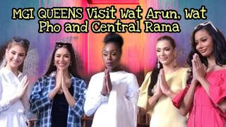 Miss Grand International 2020 Beauties visit What Arun, Wat Pho and Central Rama