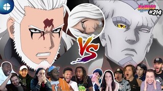 Kashin Koji (Jiraiya😭💔) VS ISSHIKI Full fight Reaction Mashup | Boruto 214 🇯🇵 [ボルト -- 海外の反応]