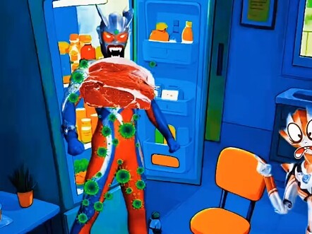 Sero eats raw meat