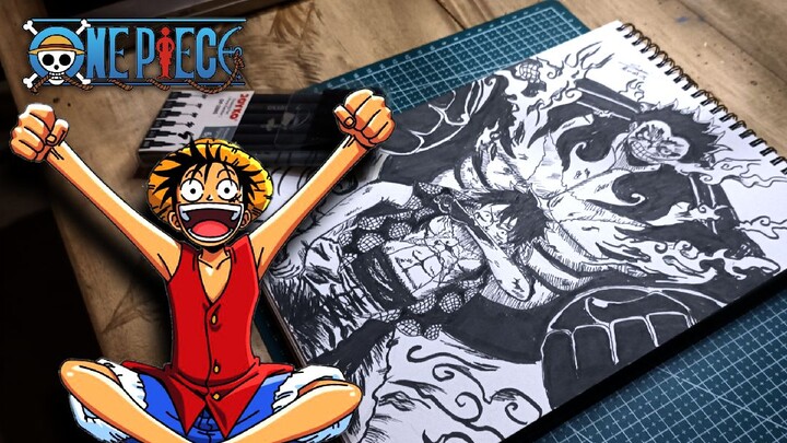 Menggambar Monkey D Luffy Dari Anime One Piece