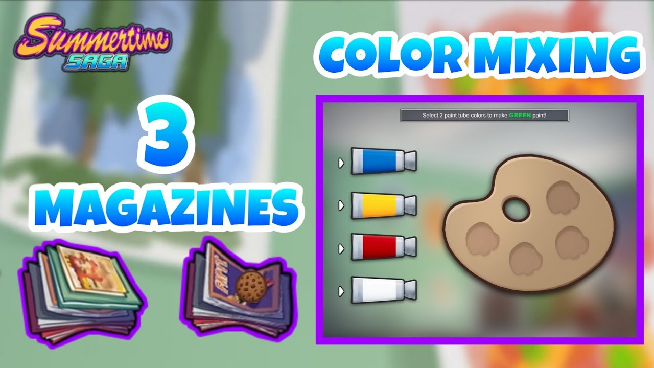 How to find 3 Magazines + Color Mixing - Summertime Saga (Miss Ross Quest)  - BiliBili