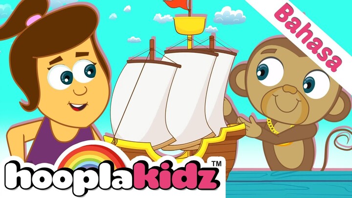 Little Sailboat | Perahu Layar Kecil | Lagu Anak Anak | HooplaKidz Bahasa