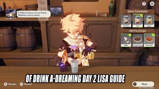 Of Drink A-Dreaming Day 2 Gameplay - Zhongli in Mondstadt - Lisa & Jean Oder Guide
