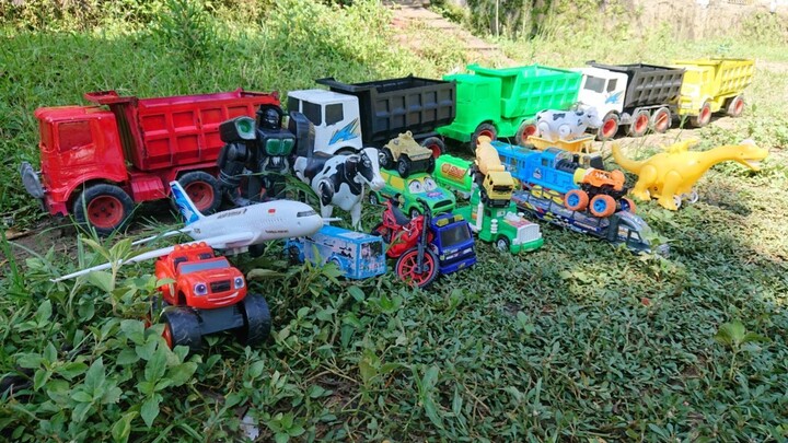 Mobil Truk Tronton Panjang Penuh Mobil Mobilan Truk Pengangkut Pasir, Kereta Thomas, Dinosaurus