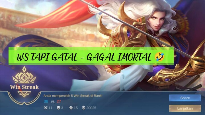 EMANG BOLEH GATAL ( GAGAL IMMORTAL ) 😁 - Mobile Legends Bang Bang Indonesia/blibli.tv