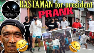 RASTAMAN (half human halft zombie) for president PRANK | sana all | with mar roxas parody |maskelstv