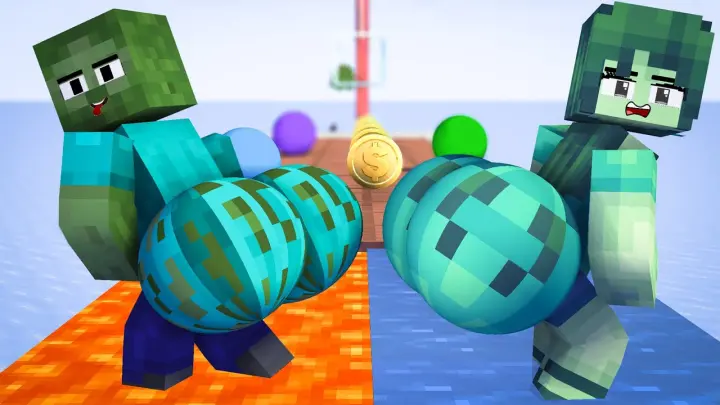 Monster School : Twerk Race 3D CHALLENGE - Minecraft Funny Animation