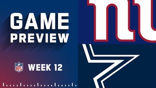 New York Giants vs. Dallas Cowboys | 2022 Week 12 Game Preview