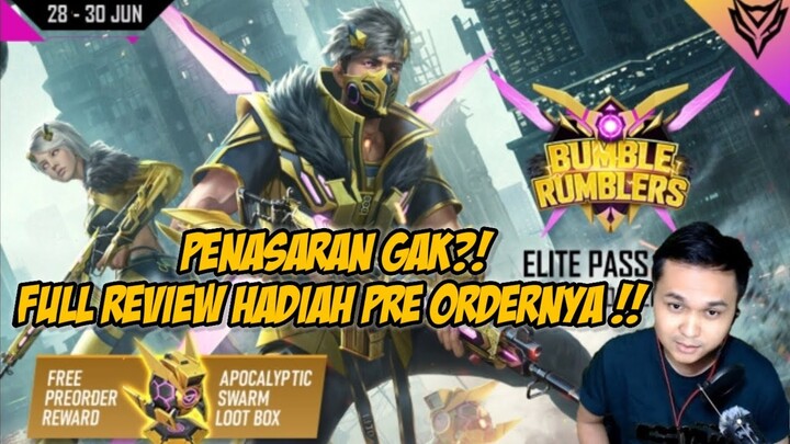 HADIAH PRE ORDER ELITE PASS S50 APOCALYPTIC SWARM LOOT BOX BUMBLE RUMBLERS FREE FIRE