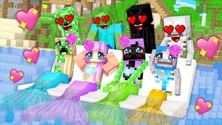 Monster School: All Mermaid Mob Love Story Creeper Zombie Enderman - Minecraft Animation