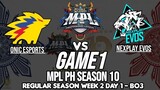 NXPE vs ONIC [Game 01] MPL PH Season 10 Week 3 Day 2 | MLBB