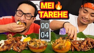 SPICY DUCK🦆CURRY, CHICKEN WINGS FRY EATING CHALLENGE || DUCK CURRY EATING SHOW || DUCK CURRY MUKBANG