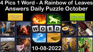 4 Pics 1 Word - A Rainbow of Leaves - 08 October 2022 - Answer Daily Puzzle + Bonus Puzzle