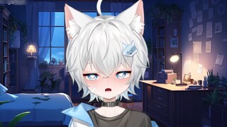 [ASMR for sleep] The little wolf tries hard to lick his master's ears clean with his tongue