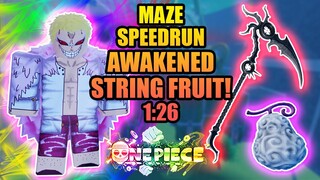 Awakened String Fruit Solo Maze Speedrun in A One Piece Game