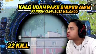 Kalo Udah Pegang Sniper AWM, Random Cuma Bisa Melongo Terkagum Kagum | PUBG Mobile Indonesia