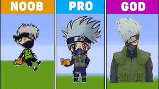 Minecraft kakashi hatake pixel art NOOB VS PRO VS GOD