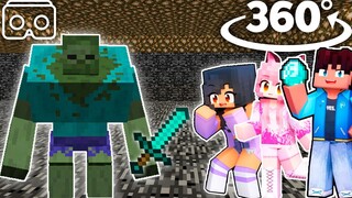 APHMAU saving friends from ZOMBIE MUTANT in Minecraft 360°