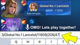 LANCELOT 11,000K MMR PRANK IN SOLO RANKED GAME!! 🤣 ( Crazy Reactions! ) - Mobile Legends