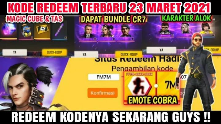 BONGKAR!KODE REDEEM FREE FIRE TERBARU HARI INI 28 MARET 2022