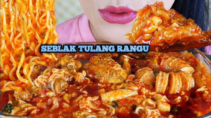 PEDAS BAR BAR,  ASMR SEBLAK TULANG RANGU | EATING SOUNDS