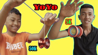 Đại Chiến Đồ Chơi YoYo Nhà Giàu 50K vs YoYo Nhà Nghèo 5K Tự Chế Xịn Xò || Anh Công Nguyên