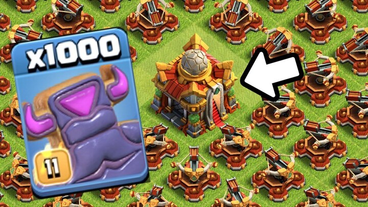 Latest New Clash of Clans 1000 Giant VS X Bow Super Challenge