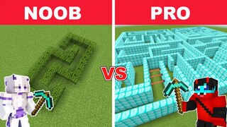 NOOB vs PRO: Giant MAZE BUILD Challenge | Minecraft