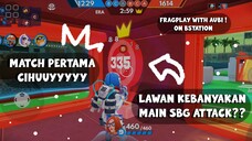 MATCH PERTAMA ! LAWAN PAKE BANYAK HERO ATTACK, BISA VICTORY?? | FRAG PRO SHOOTER