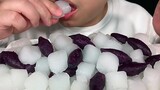 Makan es batu lemon Sprites dan kentang ungu mini, dengarkan bedanya!