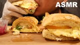 ASMR EATING EGGS & HAM CROISSANT SANDWICH | EGGS & SALMON SANDWICH | OMMA'S OVEN
