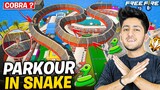 Snake Parkour Is So Funny 🤣 Hardest Parkour Challenge- Garena Free Fire